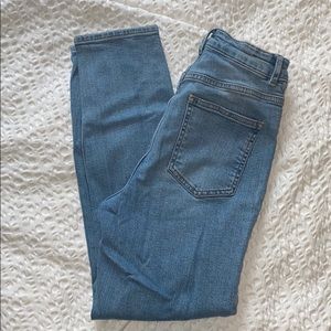 ASOS Denim High Rise Straight Leg Light Wash Jean